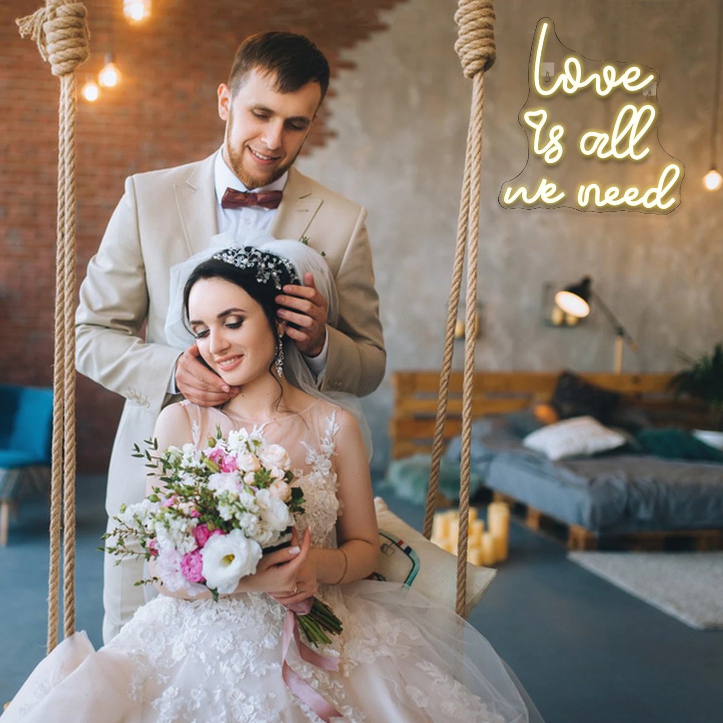 Love is all we need 5V USB LED Neon Sign - Budget Friendly