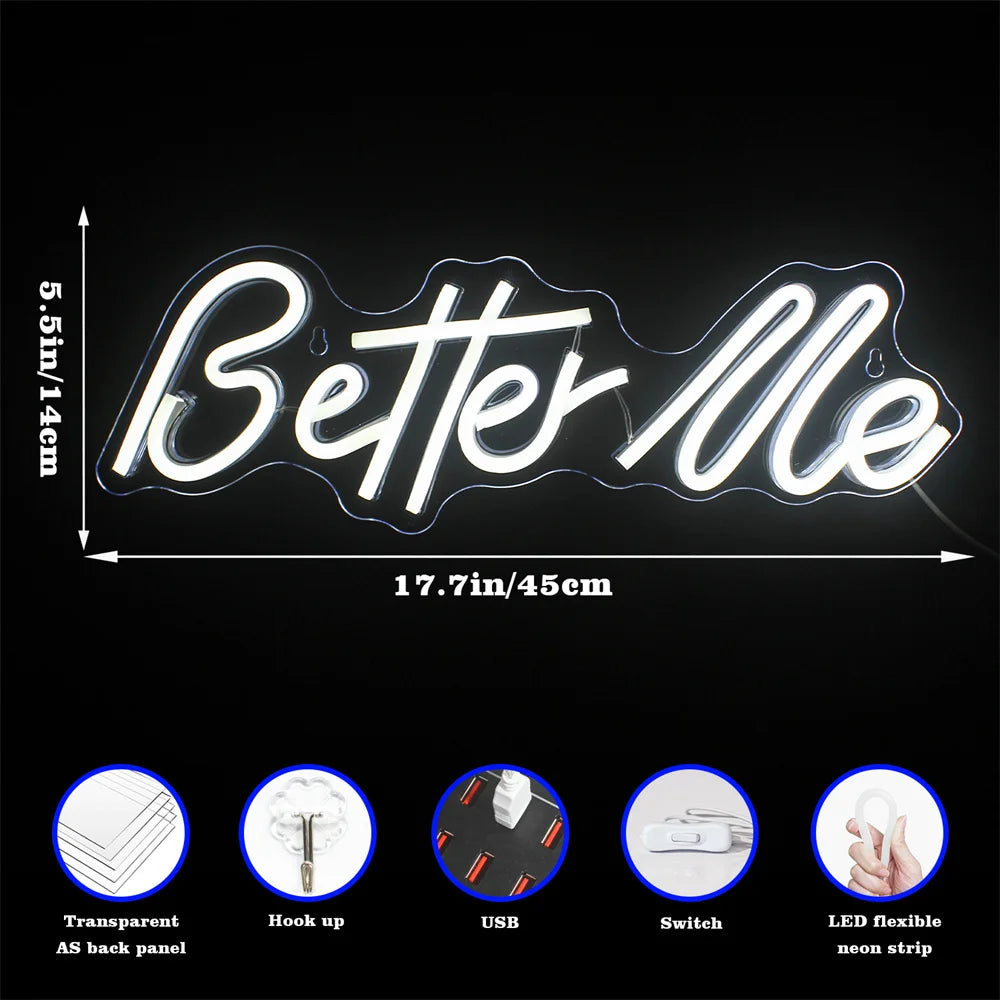 Better Me 5V USB LED Neon Sign - Budget Friendly