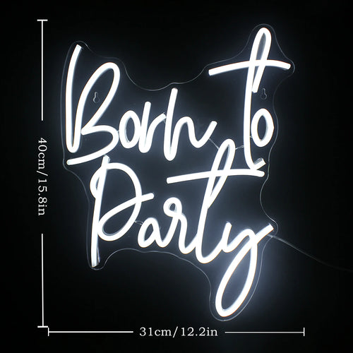 Born to Party – LED-neonbord (5 V USB)