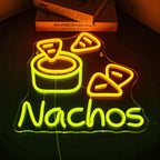 Nachos – Tortillachips en dip – LED-neonreclame (5 V USB)