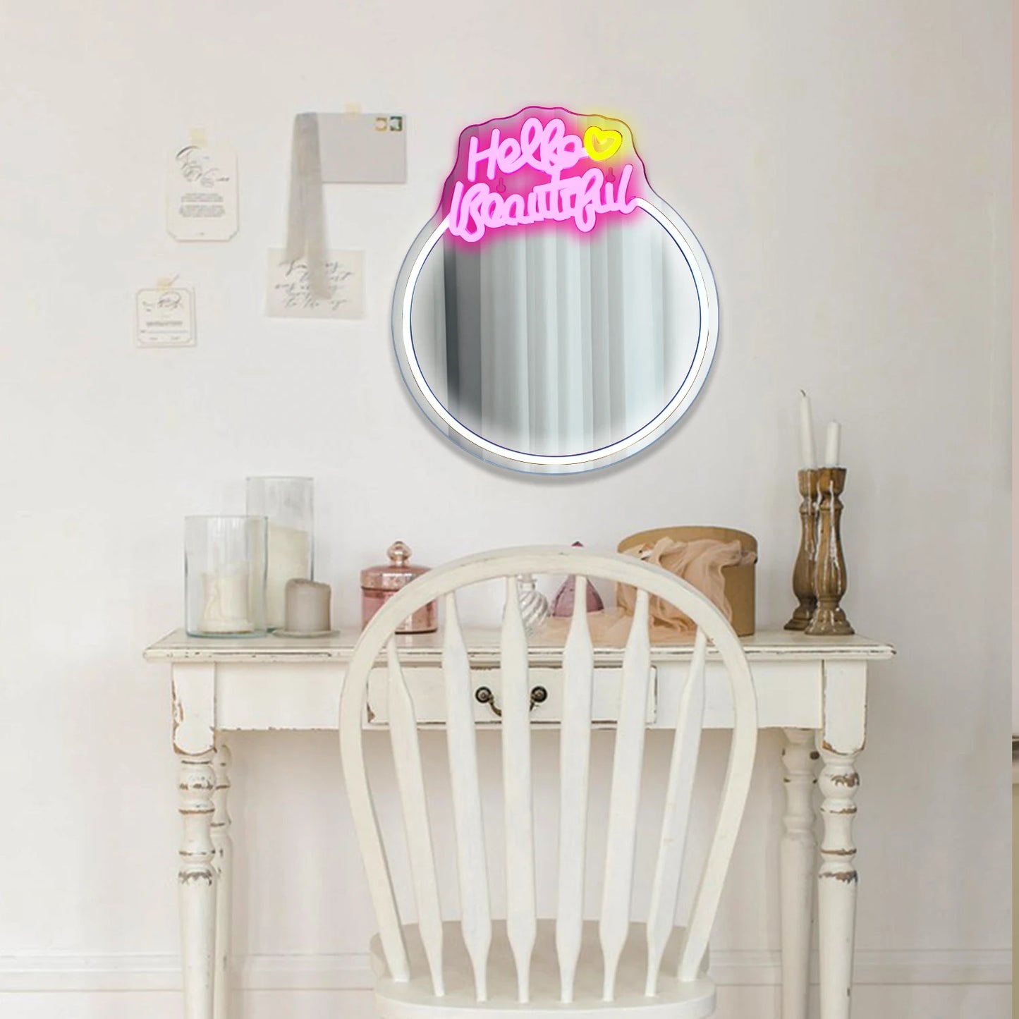 Mirror Hello Beautiful 5V USB LED Neon Sign - Budget Friendly