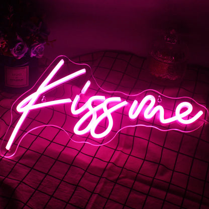 Kiss Me 5V USB LED Neon Sign - Budget Friendly