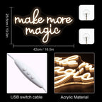Make More Magic 5V USB LED Neon Sign - Budget Friendly