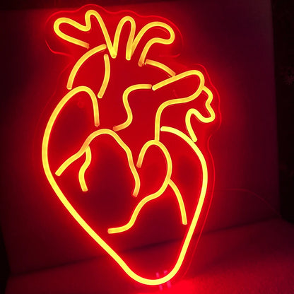 Heart 5V USB LED Neon Sign - Budget Friendly