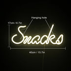 Snacks 5V USB LED Neon Sign - Budget Friendly