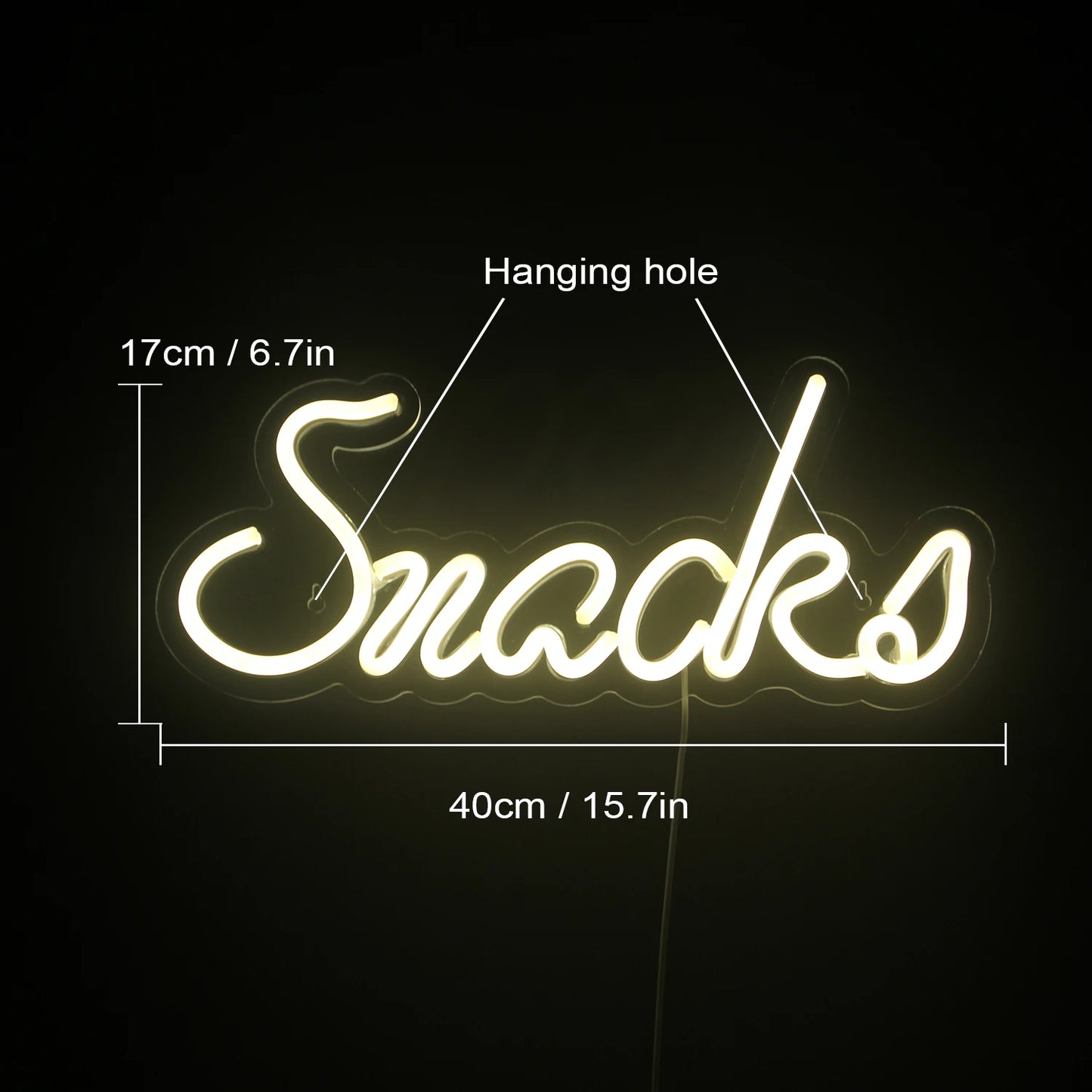 Snacks 5V USB LED Neon Sign - Budgetvriendelijk