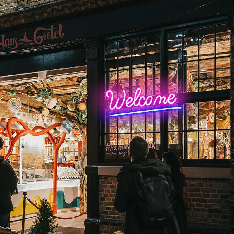 Welkom 5V USB LED Neon Sign - Budgetvriendelijk