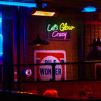 Let's Glow Crazy 5V USB LED Neon Sign - Budget Friendly
