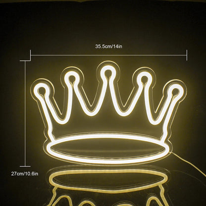 Crown Shaped 5V USB LED Neon Sign - Budget Friendly