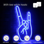 Rock Hand Gesture 5V USB LED Neon Sign - Budget Friendly