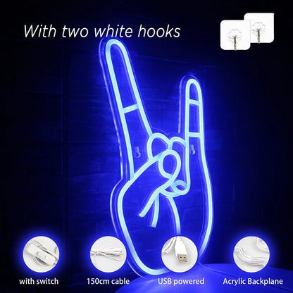 Peace Gesture 5V USB LED Neon Sign - Budget Friendly