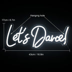 Lets Dance 5V USB LED Neon Sign - Budget Friendly
