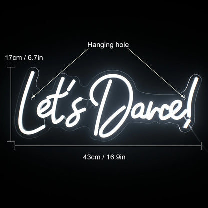 Lets Dance 5V USB LED Neon Sign - Budget Friendly