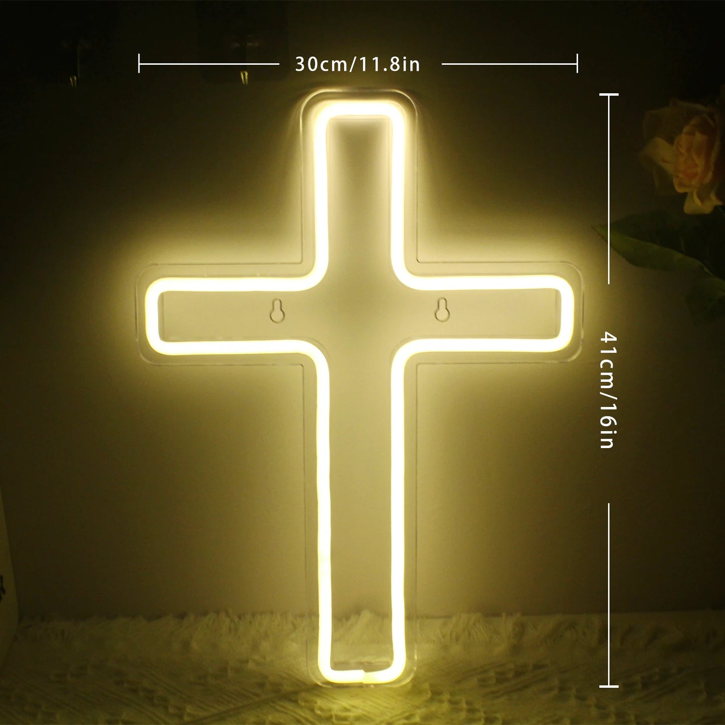 Cross 5V USB LED Neon Sign - Budget Friendly