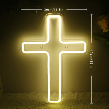 Cross 5V USB LED Neon Sign - Budget Friendly