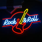 Guitar Rock and Roll 5V USB LED Neon Sign - Budget Friendly