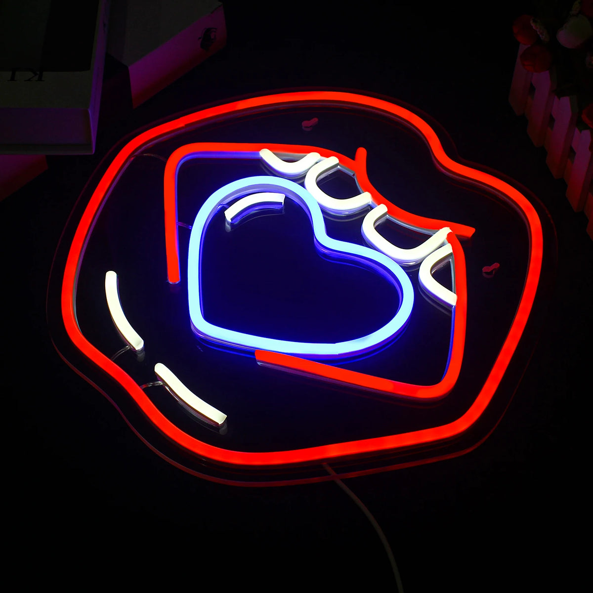 Lippen – LED-neonbord (5 V USB)