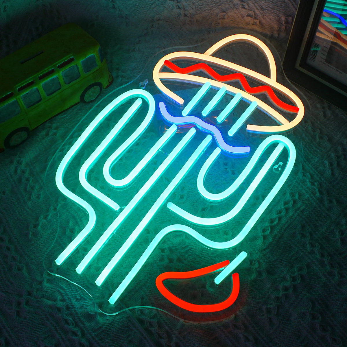 Cactus – LED-neonbord (5 V USB)