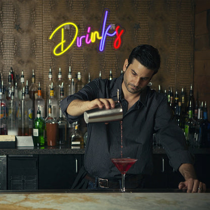 Colorful Drinks 5V USB LED Neon Sign - Budget Friendly