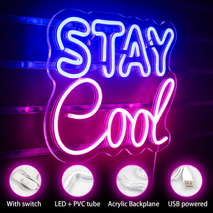 Stay Cool 5V USB LED Neon Sign - Budget Friendly