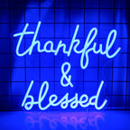 Thankful & Blessed – LED-neonbord (5 V USB)
