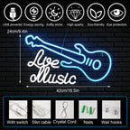Live Music – Gitaar – LED-neonbord (5 V USB)