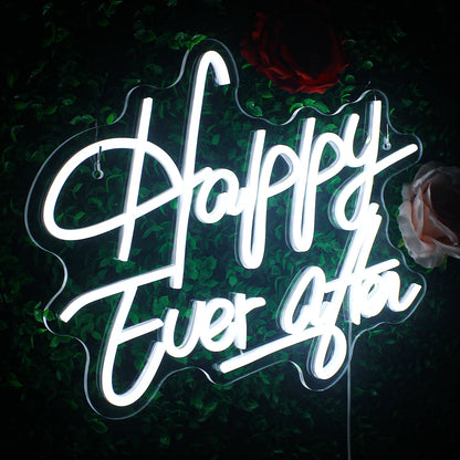 Happy Ever After 5V USB LED Neon Sign - Budget Friendly