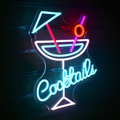 Cocktails 5V USB LED Neon Sign - Budget Friendly