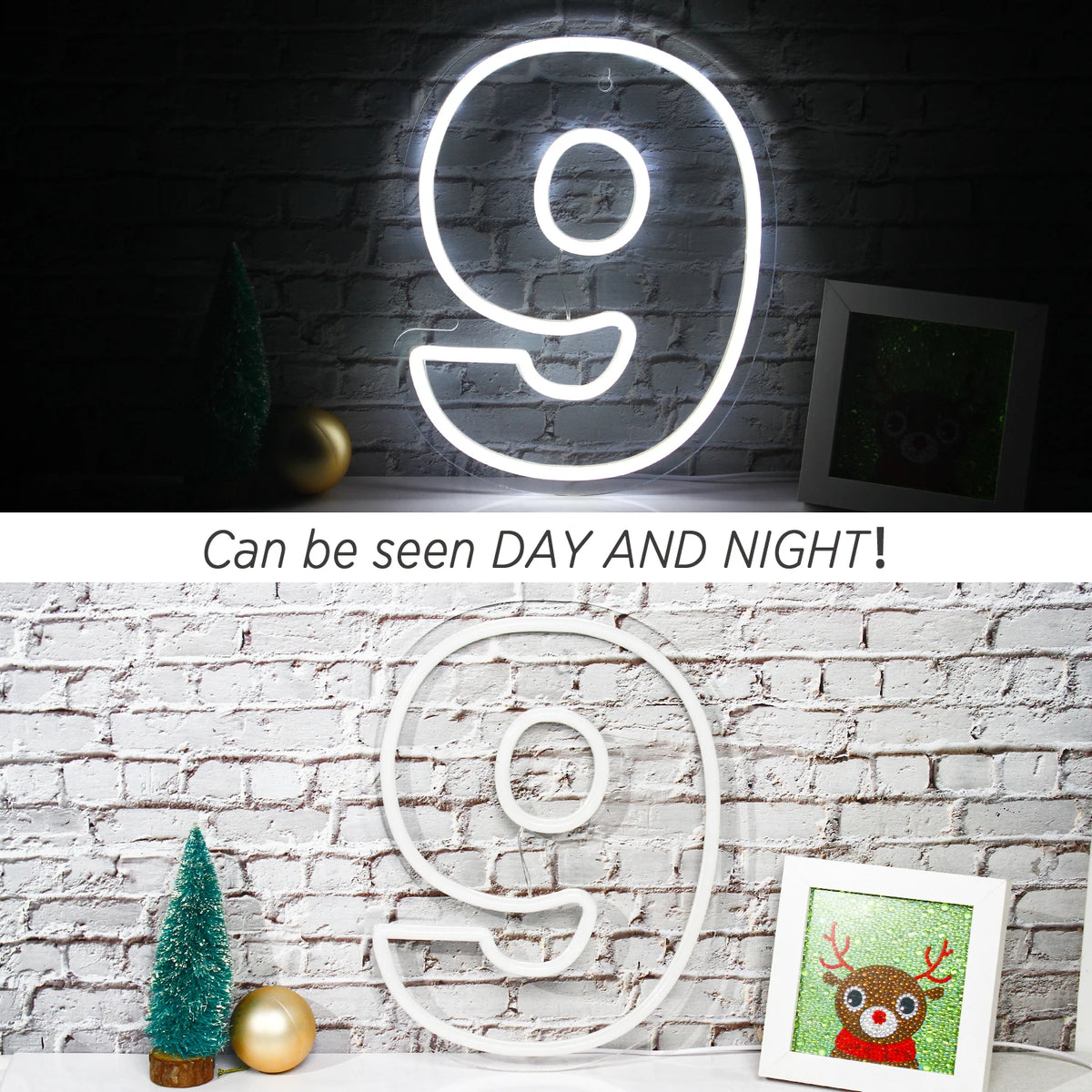 Birthday 0-9 Digital Number 5V USB LED Neon Sign - Budget Friendly