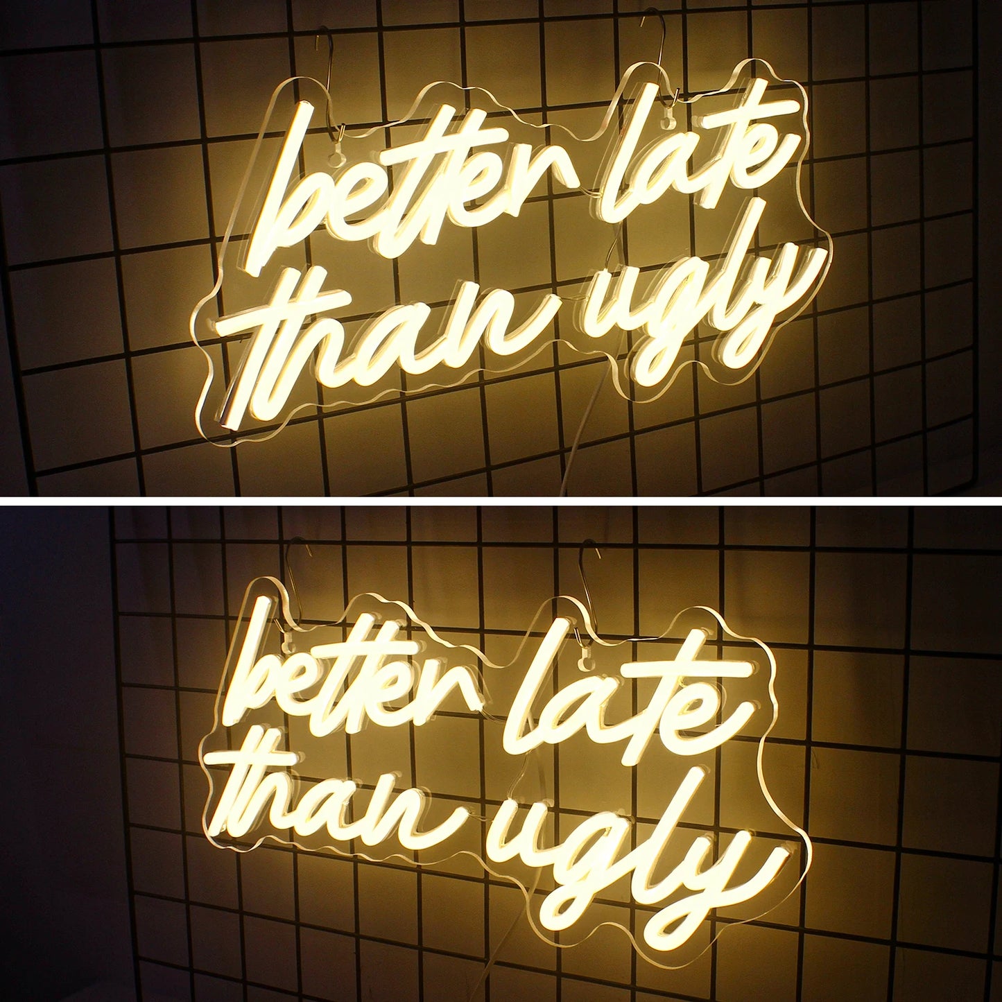 Better Late Than Ugly 5V USB LED Neon Sign - Budget Friendly