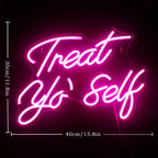 Treat Yo' Self 5V USB LED Neon Sign - Budget Friendly