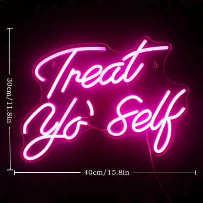 Treat You Self 5V USB LED Neon Sign - Budget Friendly
