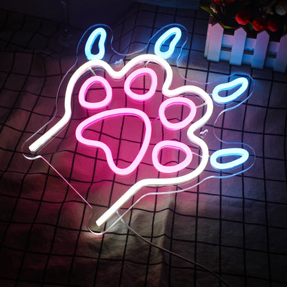 Dog Paw 5V USB LED Neon Sign - Budget Friendly