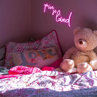 You Are So Loved 5V USB LED Neon Sign - Budget Friendly