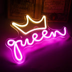 queen – Kroon – LED-neonbord (5 V USB)