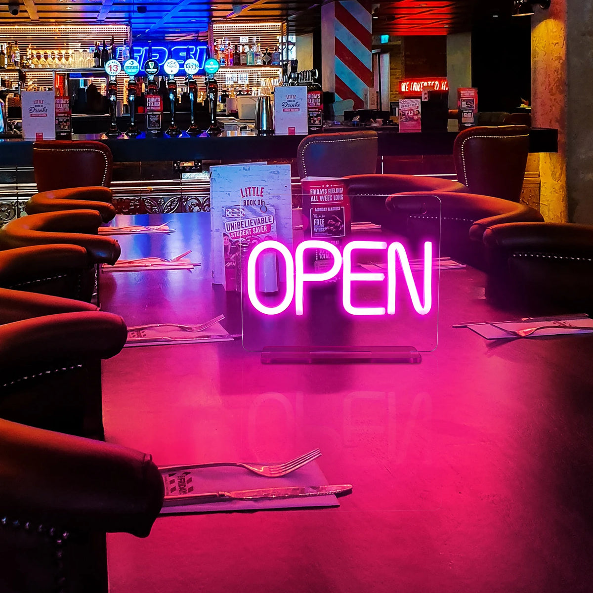 Open – Blokletters – LED-neonreclame (5 V USB)