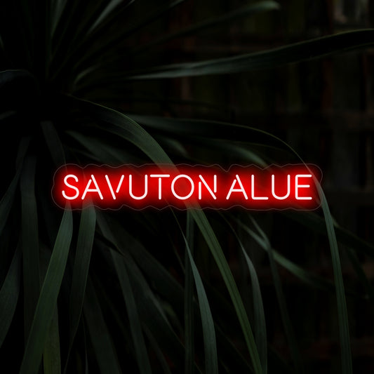 "Savuton Alue Neon Sign" is een unieke en intrigerende toevoeging, perfect voor ruimtes die een rookvrije omgeving omarmen. Verlicht met de helderheid en frisheid van een rookvrije zone!
