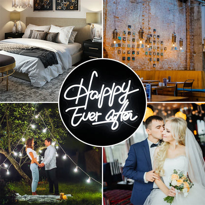 Happy Ever After 5V USB LED Neon Sign - Budget Friendly