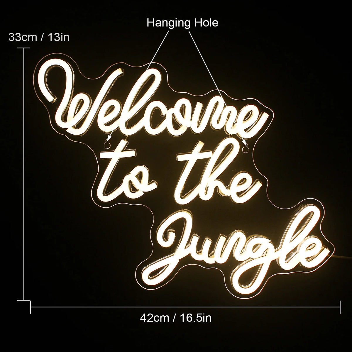 Welkom bij de Jungle 5V USB LED Neon Sign - Budgetvriendelijk