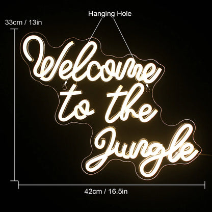 Welcome to the Jungle 5V USB LED Neon Sign - Budget Friendly