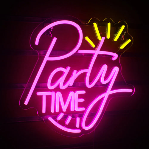 Party TIME – Lichtstralen – LED-neonbord (5 V USB)