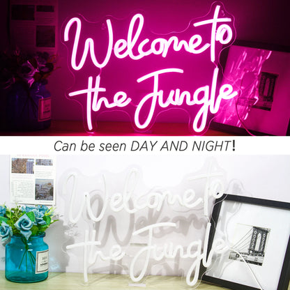 Welcome to the Jungle 5V USB LED Neon Sign - Budget Friendly