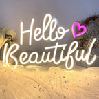 Hello Beautiful 5V USB LED Neon Sign - Budget Friendly