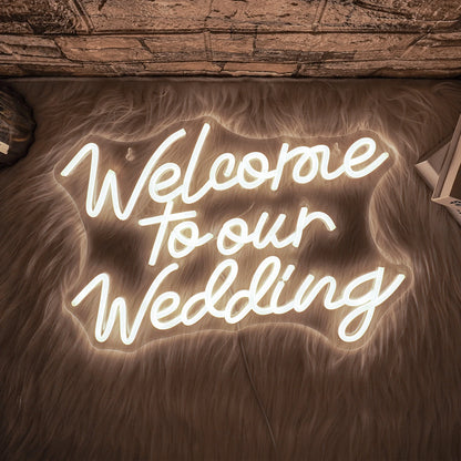 Welcome to our Wedding 5V USB LED Neon Sign - Budget Friendly