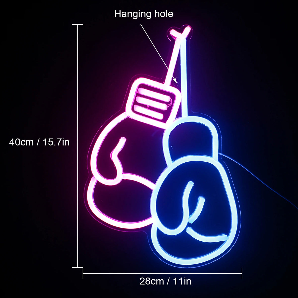 Bokshandschoenen – LED-neonbord (5 V USB)