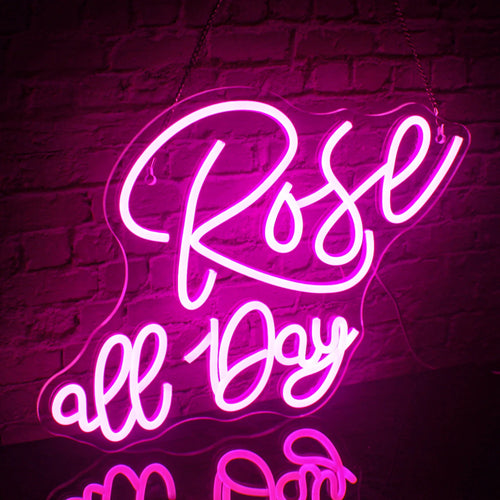 Rose all Day – LED-neonreclame (5 V USB)