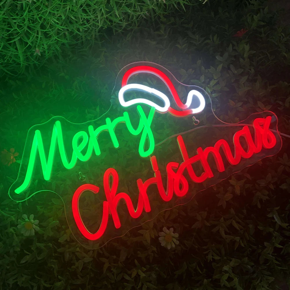 Merry Christmas 5V USB LED Neon Sign - Budget Friendly
