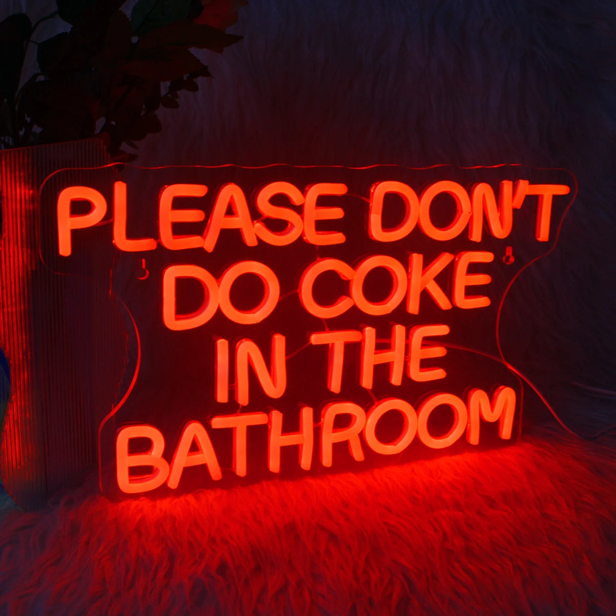 Please Don't Do Coke in the Bathroom – LED-neonbord (5 V USB)