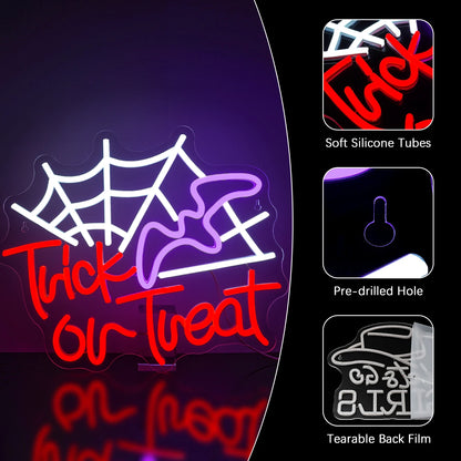 Trick Or Treat Halloween 5V USB LED Neon Sign - Budget Friendly