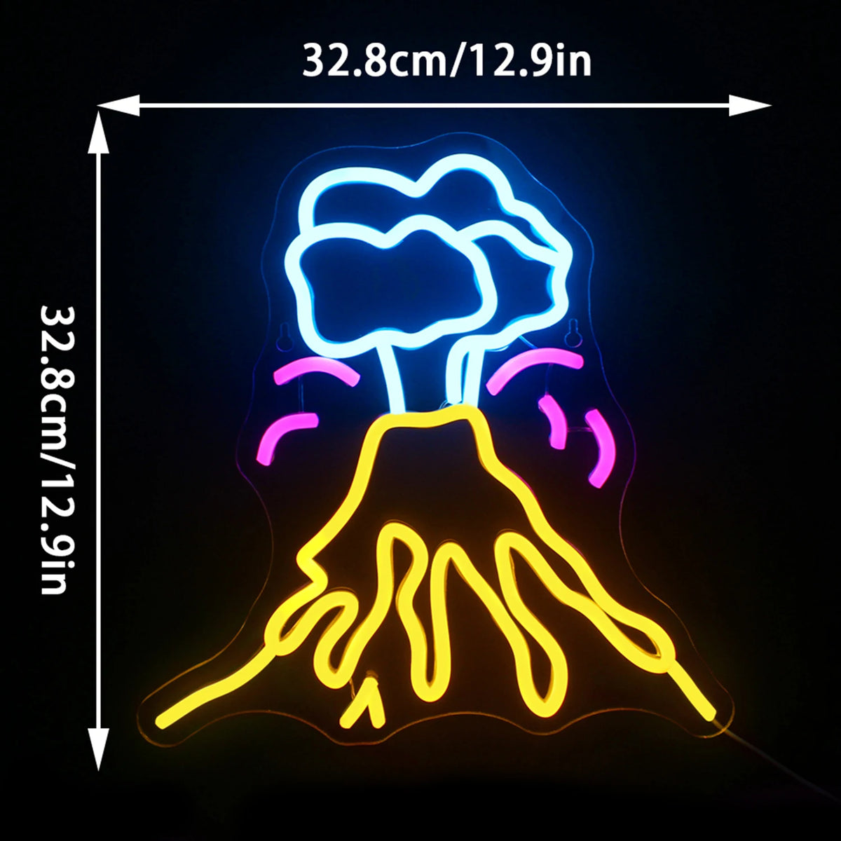 Vulkaan – LED-neonbord (5 V USB)